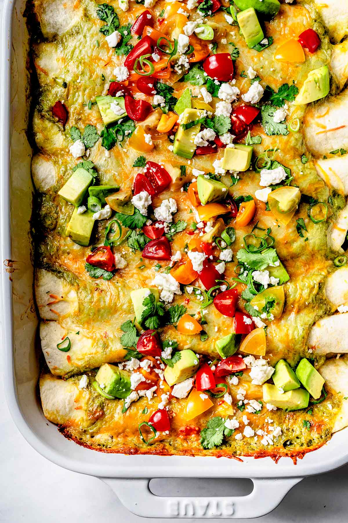 Creamy Green Chicken Enchiladas Recipe