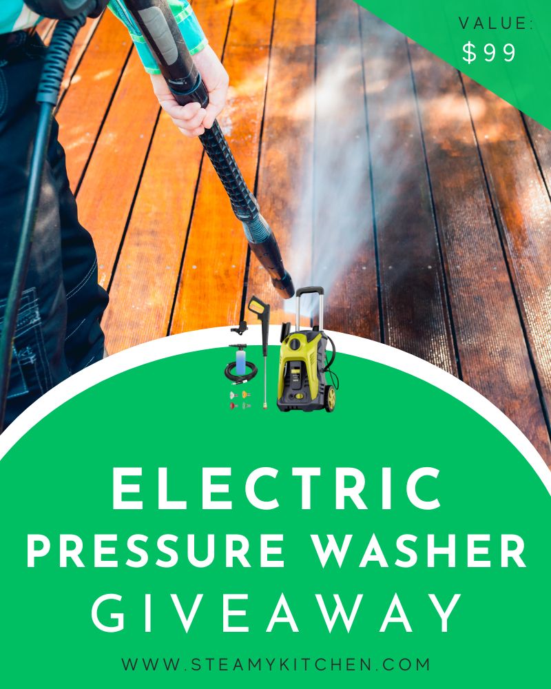 Electric Pressure Washer Giveaway • Steamy Kitchen Recipes Giveaways