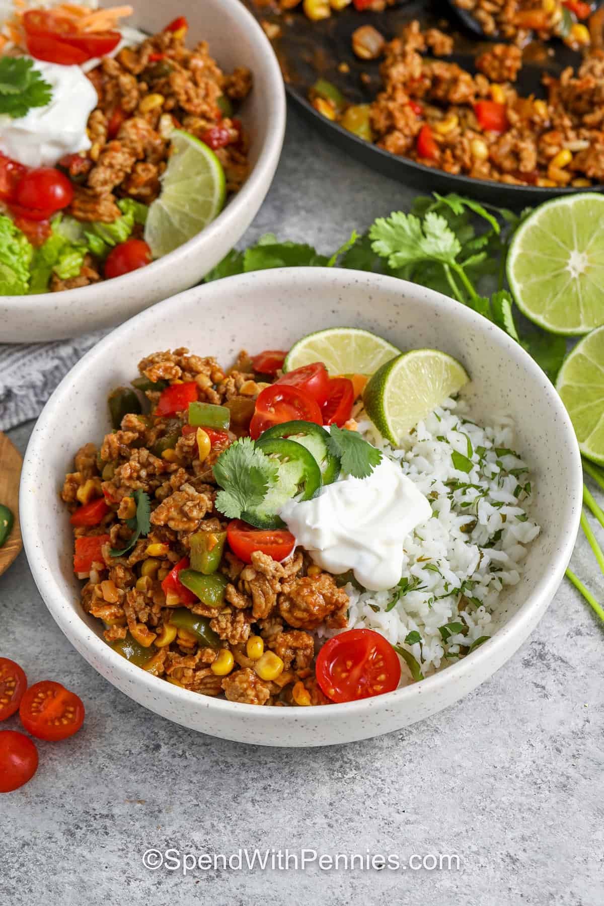 Turkey Burrito Rice Bowls – Spend With Pennies