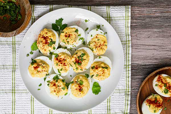 Hatch Chile Deviled Eggs | Gluten Free & More