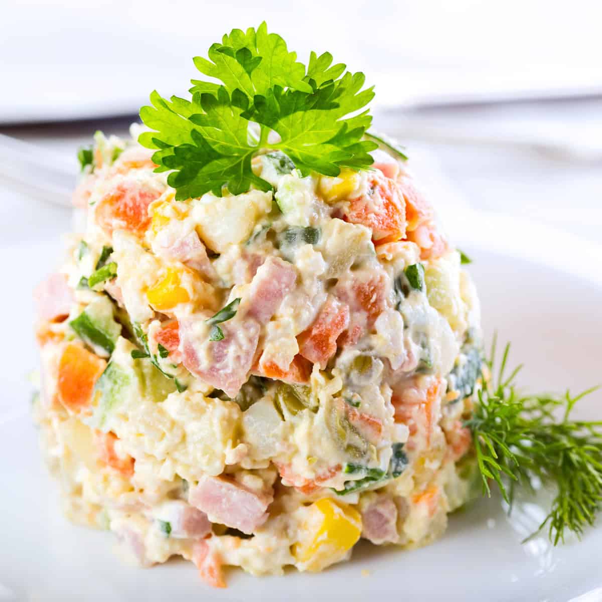 Olivier Salad – The Daring Gourmet