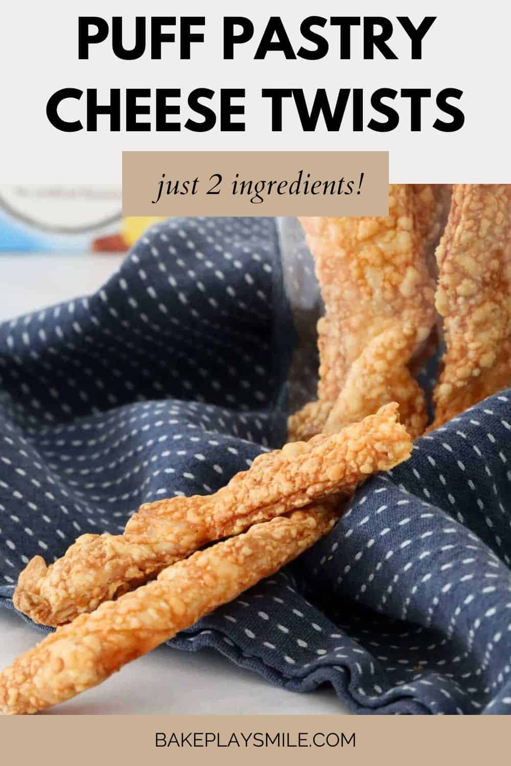 2 Ingredient Puff Pastry Cheese Twists